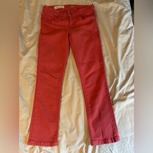Pilcro and the Letter Press Women’s Straight Jeans Red 25”
